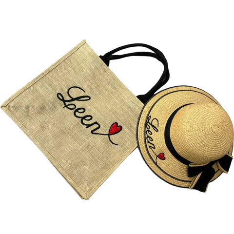 Red Heart Customized Bag & Hat