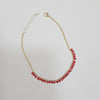 Red Sparkly Bead Double Chain Anklet