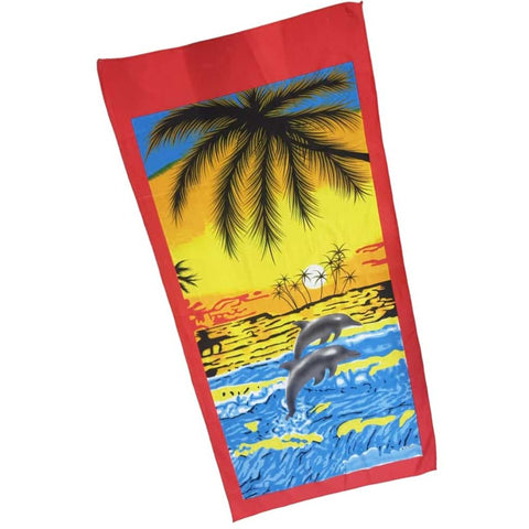 Red Sunset Beach Towel