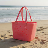 Large red EVA beach tote bag with drainage holes, Jack Gifts Online Lebanon
