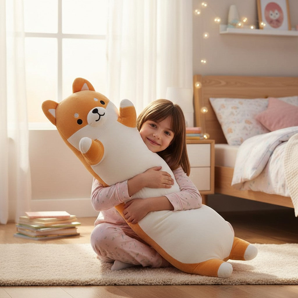 Orange shiba dog long body pillow plush toy, Jack Gifts Lebanon