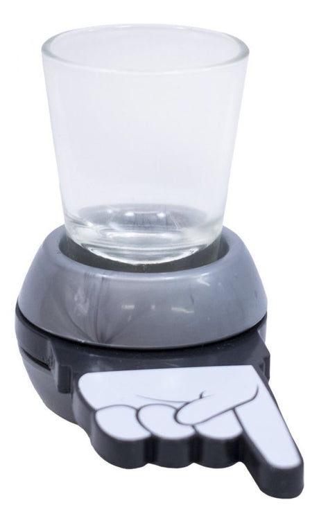 Front view of the shot spinner with the pointing hand arm aimed at the camera