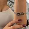 Silver Luxury Roman Bangle Bracelet