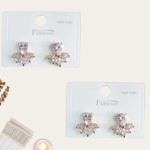 Simple Stud Half Flower Earring
