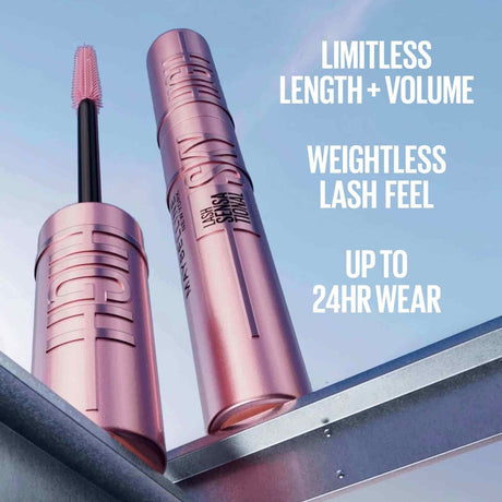 Sky High mascara with limitless length, weightless feel and 24hr wear claims