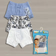 Pack of 3 boys cotton boxer shorts with football print