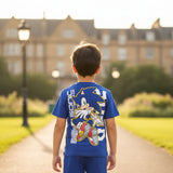 Back view of Sonic shorts set shorts logo detail