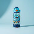 Kids space explorer print water bottle with orange button lid, Jack Gifts Online Lebanon