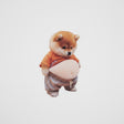 A cute shiba dog character with a squishy belly