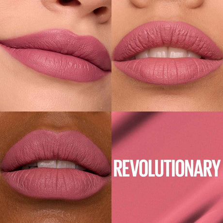Revolutionary shade worn on three skin tones with the shade name panel