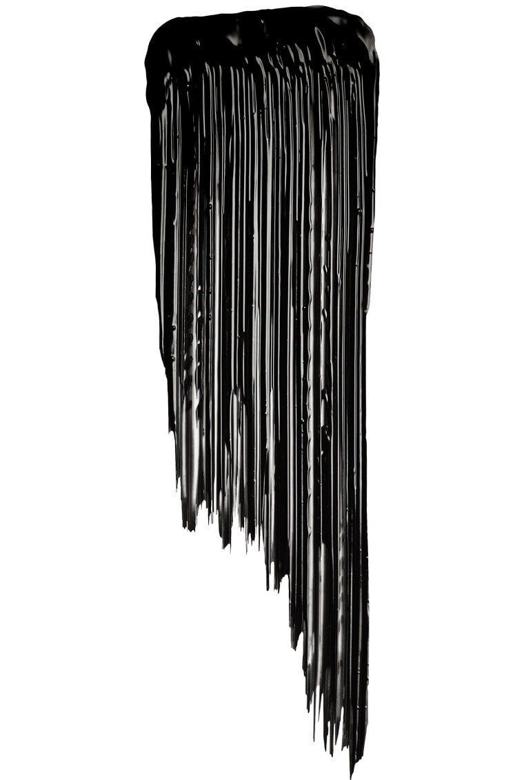 Thick black mascara swatch showing the volumising Falsies formula on white