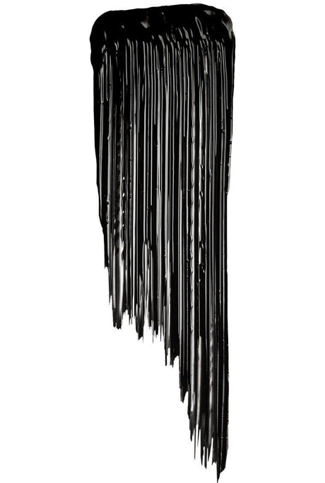 Thick black mascara swatch showing the volumising Falsies formula on white