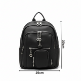 Urban mini backpack with textured finish and silver zipper details, Jack Gifts Online Lebanon