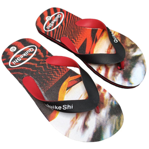 Red Quike Shi Beach Slippers