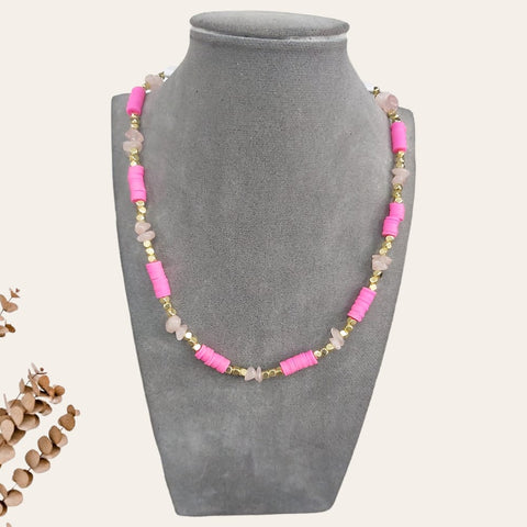 Rose Quarts Beads Necklace