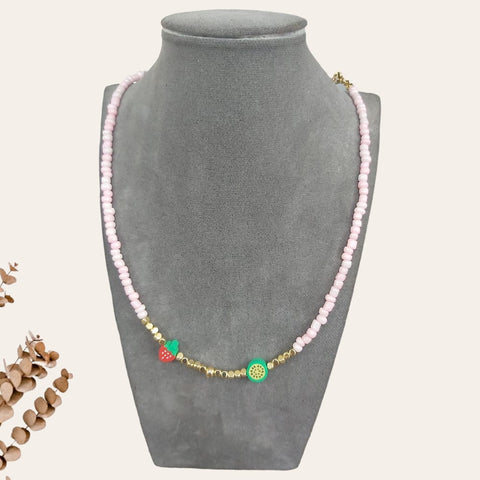 Pink Fruit Beads Necklace