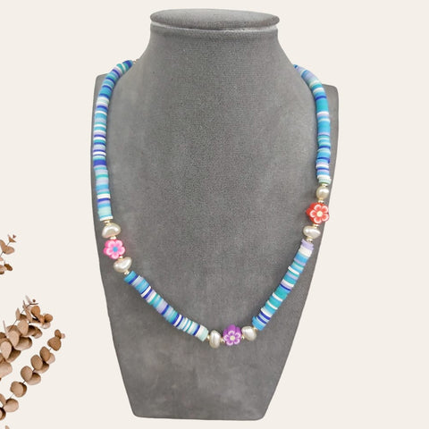 Flower Surfer Beads Necklace