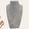 Three Colored Layered Chain Necklace
