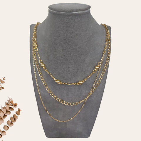 Layered Gold Chain Necklace 1