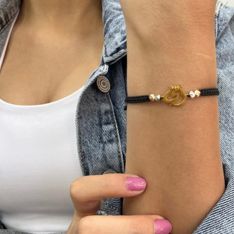 gold calligraphy bracelet