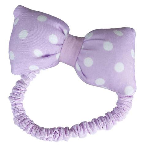 purple Polka Dots Bow Hair Ties S-0