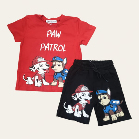 Red Paw Patrol Shorts Set 6 S-140