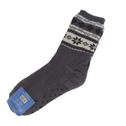 dark grey Simple Snowflake Pattern Socks for men