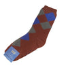 brown Geometric Pattern Socks 19