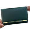 dark green A71 Compact Leather Wallet