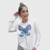 white Butterfly Sequin Sweater S-103