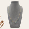 Tear Dropped Blue Eye Gold Chain Necklace