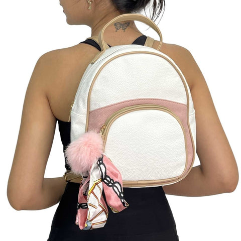 pink Leather Alexandra Backpack