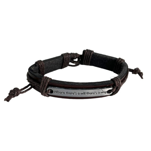 Where There's a Will There's A Way" Leather Bracelet 2