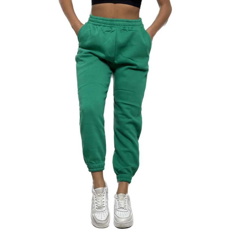Green Fleece Sweatpants 2