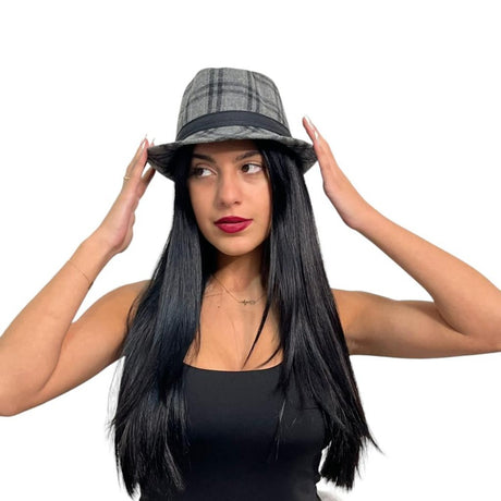 Patterned Fedora Hat 