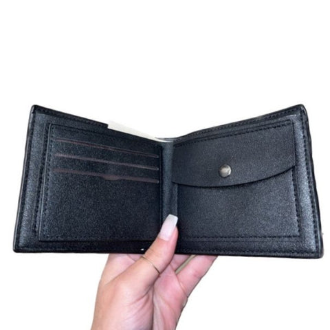 Simple Black Leather Wallet 24