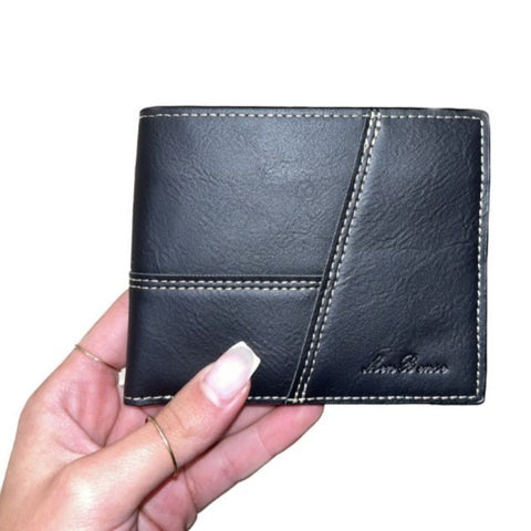 Simple Black Leather Wallet 24