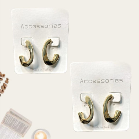 Irregular shaped gold Earrings