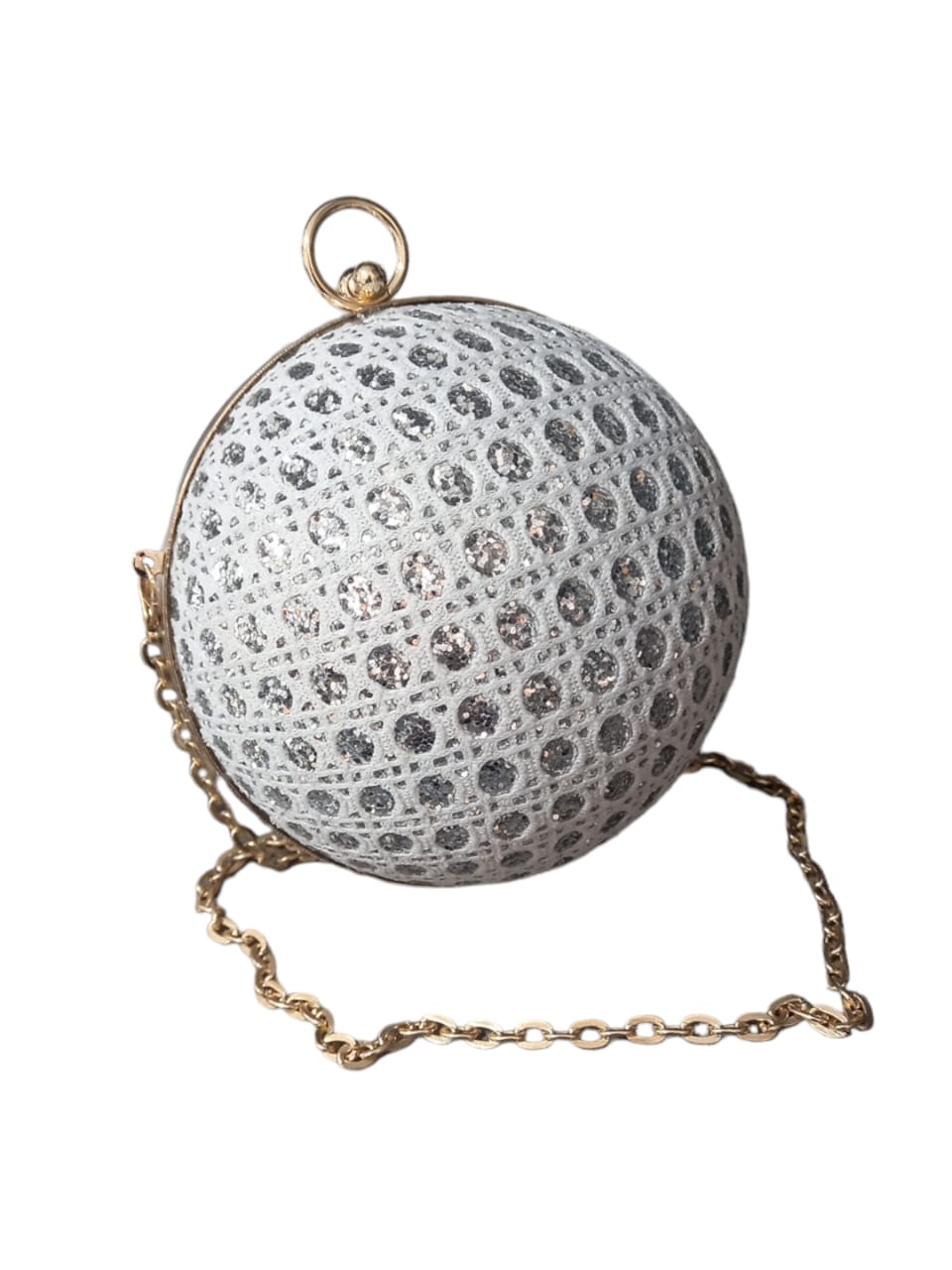 Sparkly Ball Shaped Clutch Bag