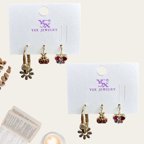 Butterfly and Lady Bug Hoop Earring Set