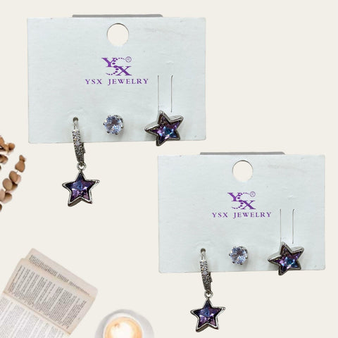 Stars and Stud Earring Set