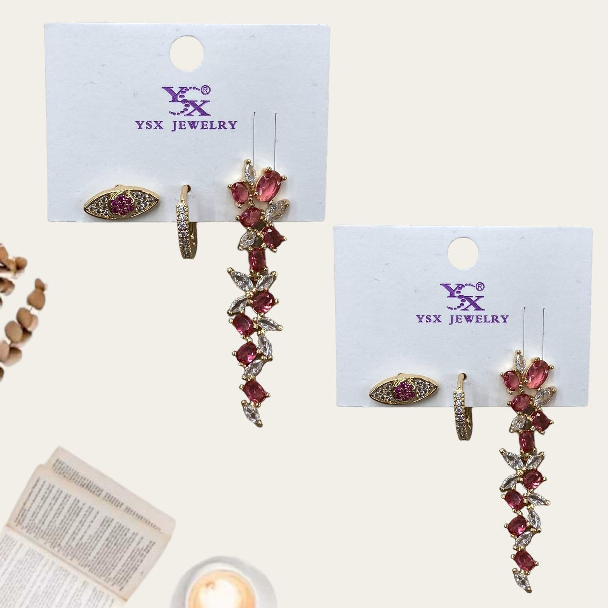 Red Eye Earring Set