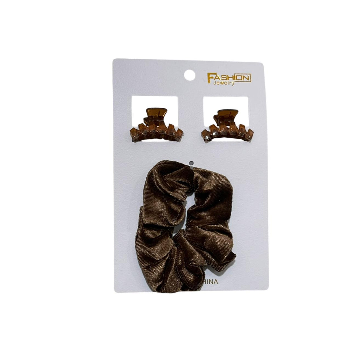 Simple Hair Clips & Scrunchie Set