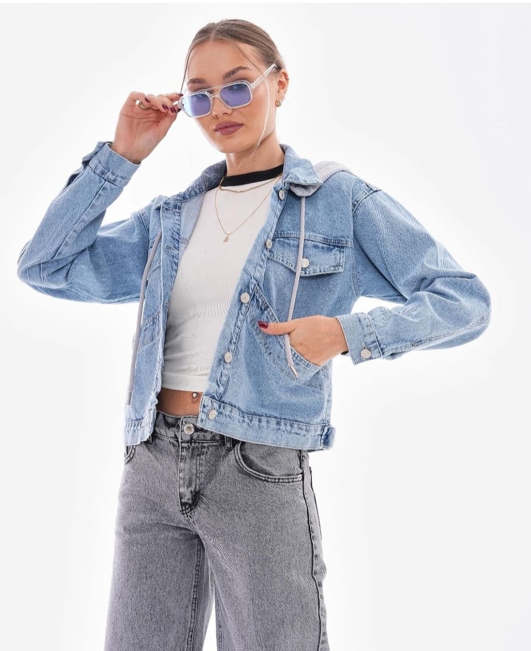 Hooded Jeans Jacket