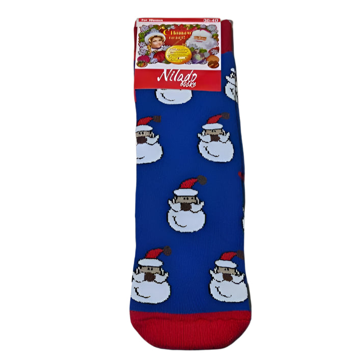 Blue santa socks