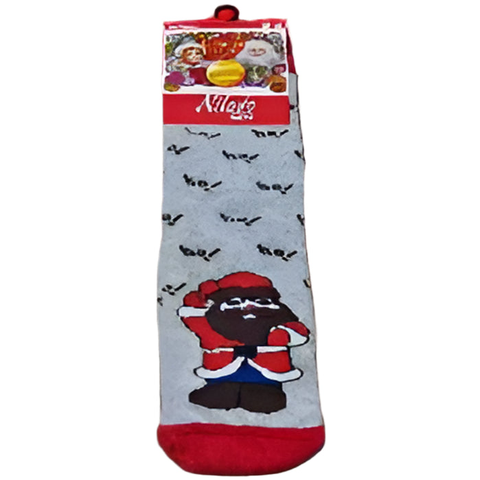 Grey santa socks