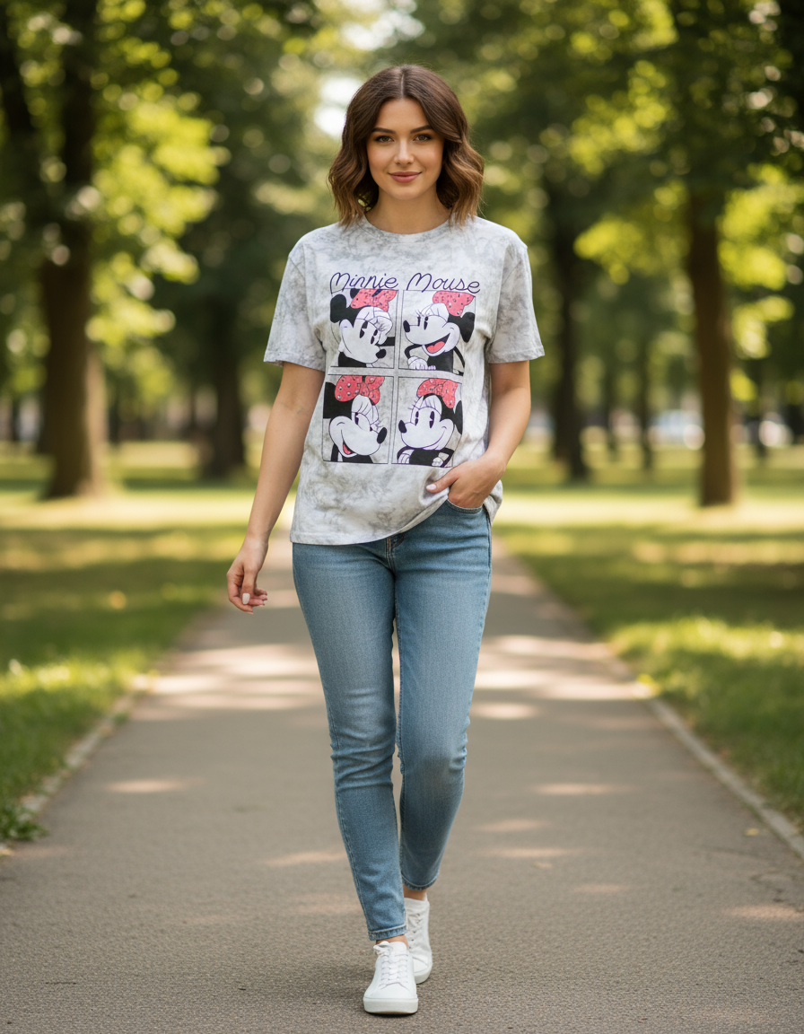 Oversized 4-Framed Minnie Mouse T-Shirt