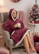 Burgundy Hooded Blanket