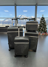 Black 4-piece luggage set