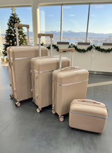 Beige 4-Piece Luggage Set